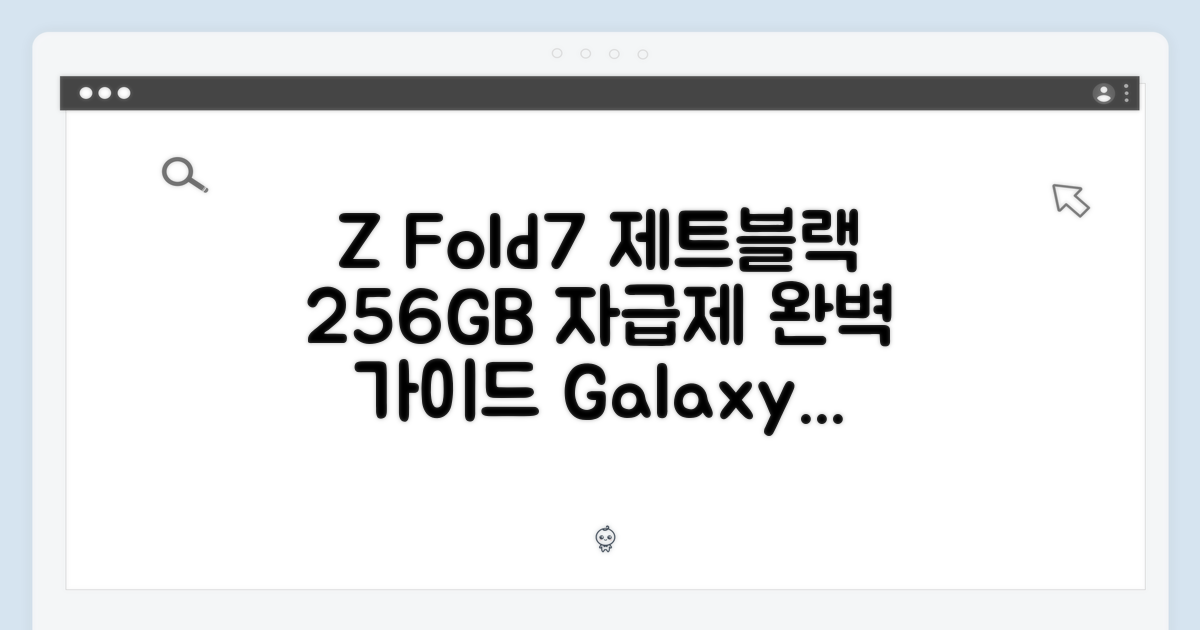 갤럭시 Z 폴드7 제트블랙 256GB 자급제: 완벽 가이드