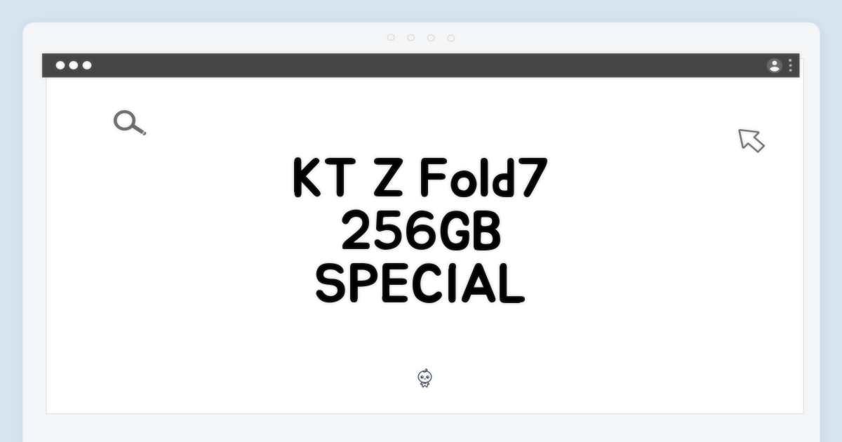 KT 갤럭시 Z Fold7 256GB, 1가지 특별 혜택!
