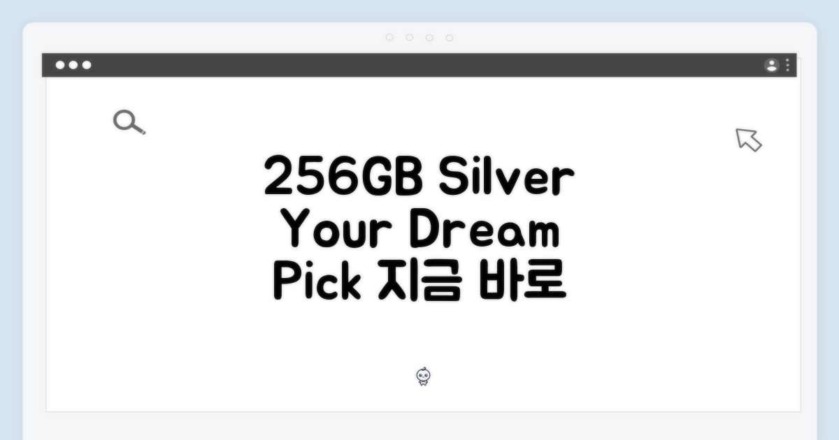 256GB 실버, 당신의 선택을 기다립니다.
