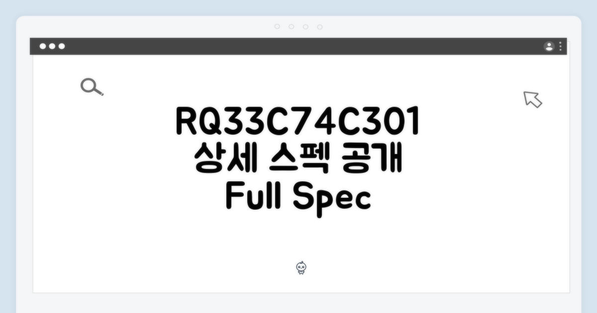 RQ33C74C301, 상세 스펙 공개