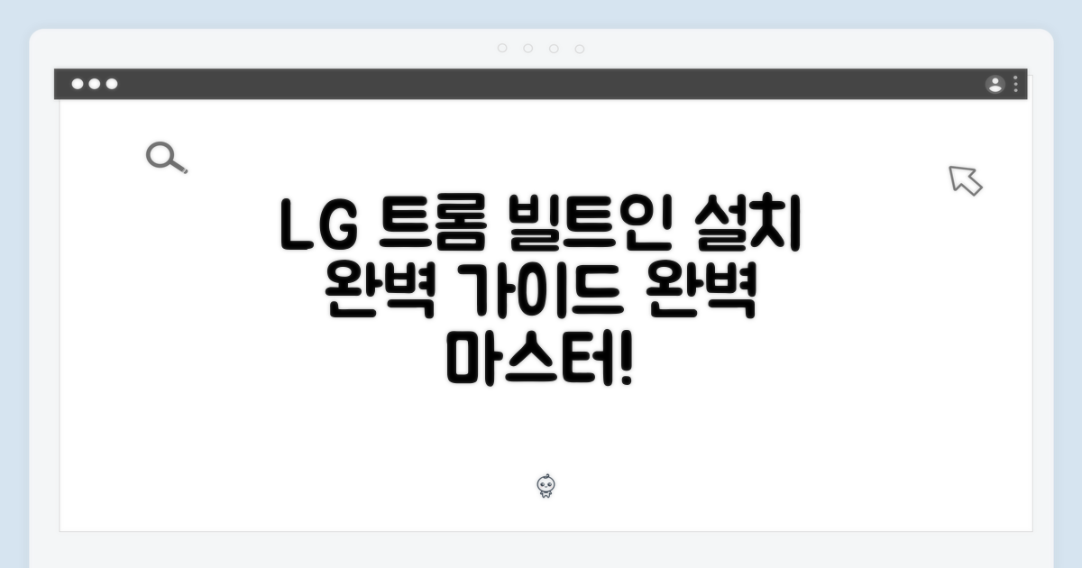 LG 트롬, 빌트인 설치의 모든 것을 파헤치세요