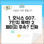 오닉스 북스 GO7, 7인치 흑백 이북리더기, 진짜 페이지후속일까?