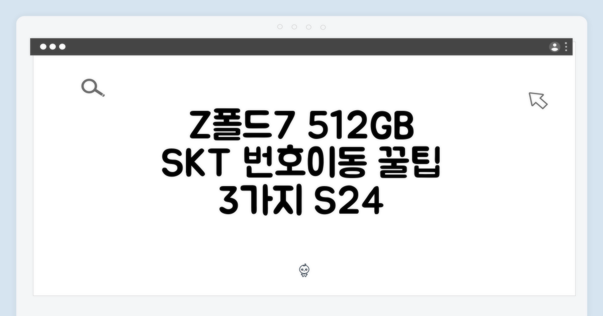 SKT 갤Z폴드7 512GB 번호이동 꿀팁 3가지