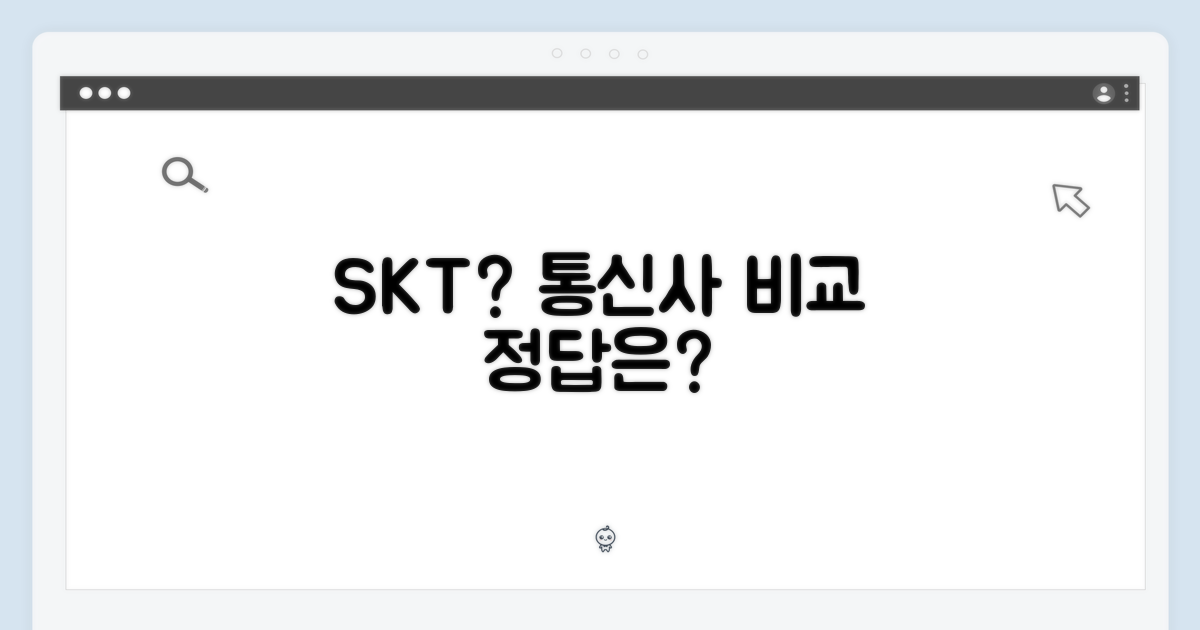 통신사 비교, SKT가 답인가?