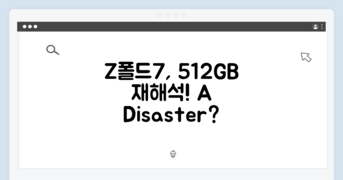 Z폴드7, 512GB 선택의 재해석