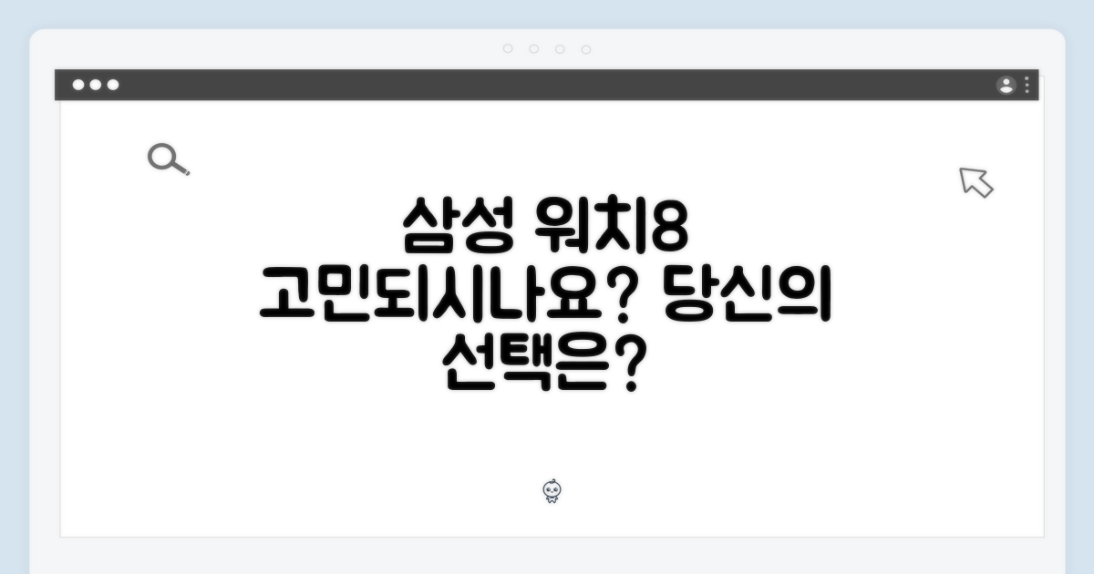 삼성 워치8, 당신의 선택은?