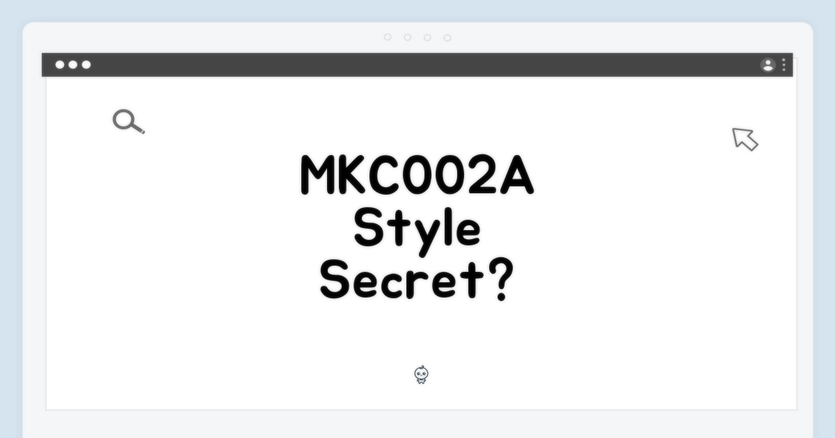 MKC002A, 스타일링 비법은?