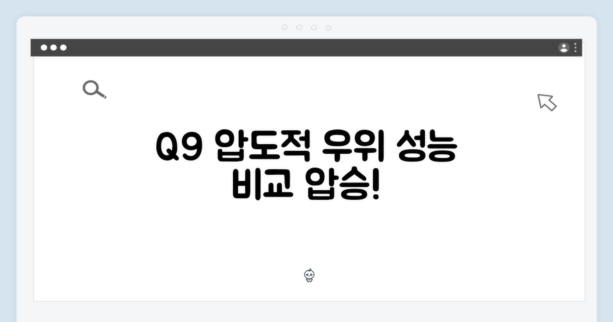 성능 비교: Q9의 압도적 우위