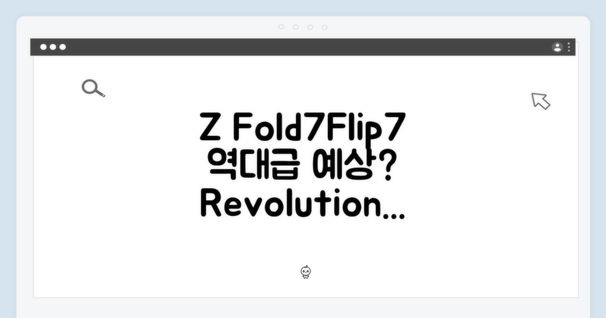 Z 폴드7/플립7, 역대급일까요?