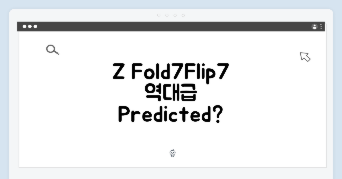 갤럭시 Z 폴드7/플립7, 역대급일까요?