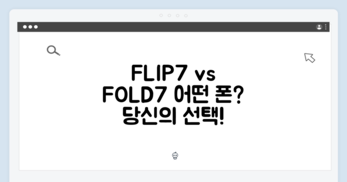 플립7 vs 폴드7: 당신의 선택은?