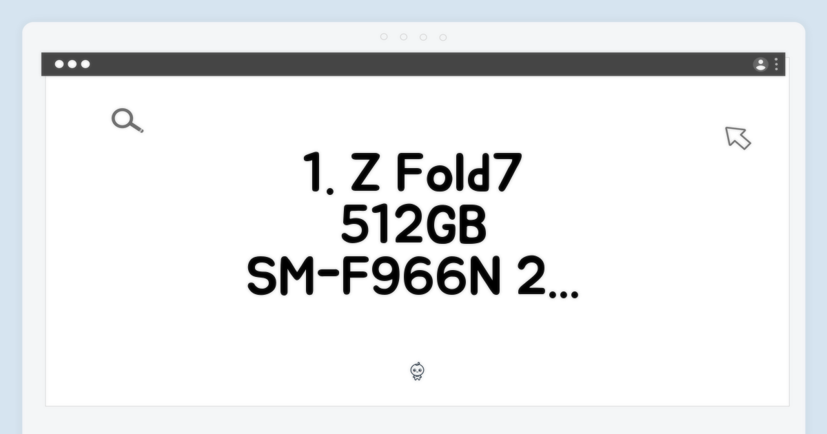 갤럭시 Z폴드7 SM-F966N, 512GB 새상품 미개봉, 기대해도 될까?