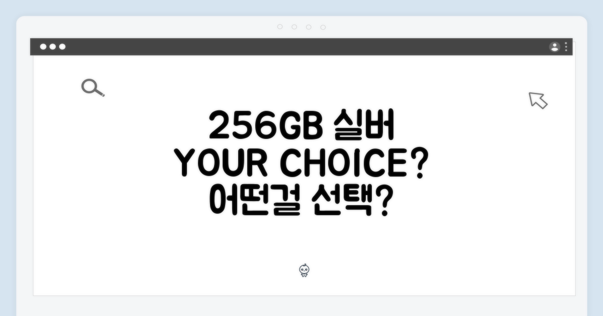 256GB 실버, 당신의 선택은?