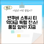 스투시 밴쿠버 한정판 티, 놀라운 득템 찬스!