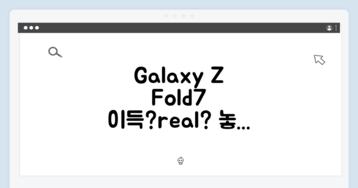 갤럭시 Z Fold7, 진짜 이득?