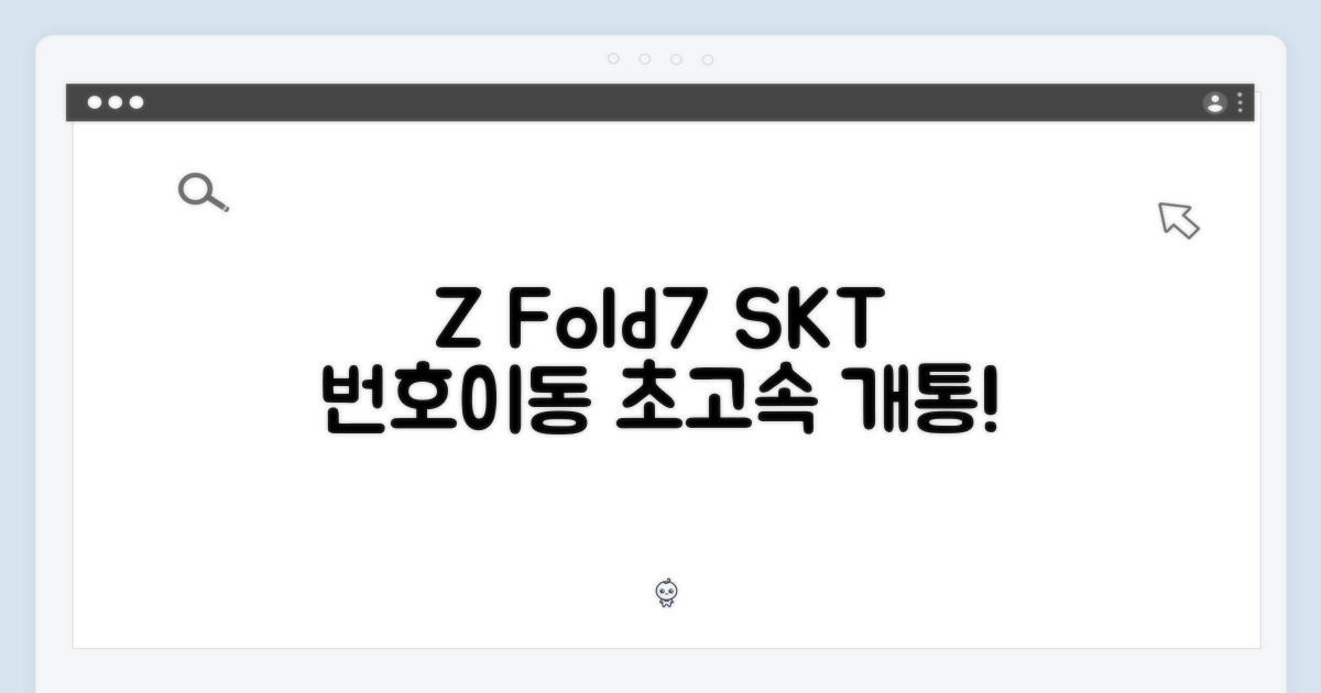 SKT 번호이동 Z Fold7, 누구나 초고속 개통!