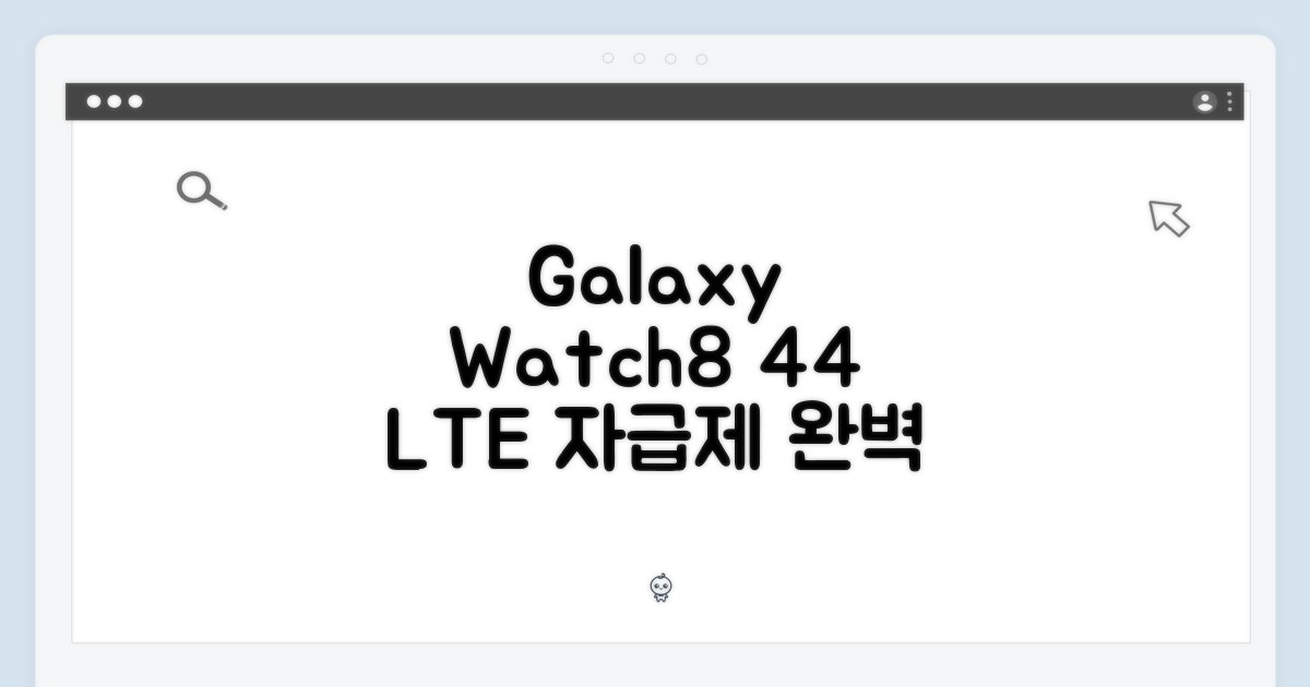 갤럭시 워치8 44mm LTE 자급제 완벽 가이드