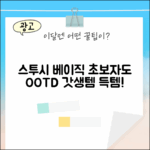 스투시 베이직 반팔, 초보자도 멋지게!