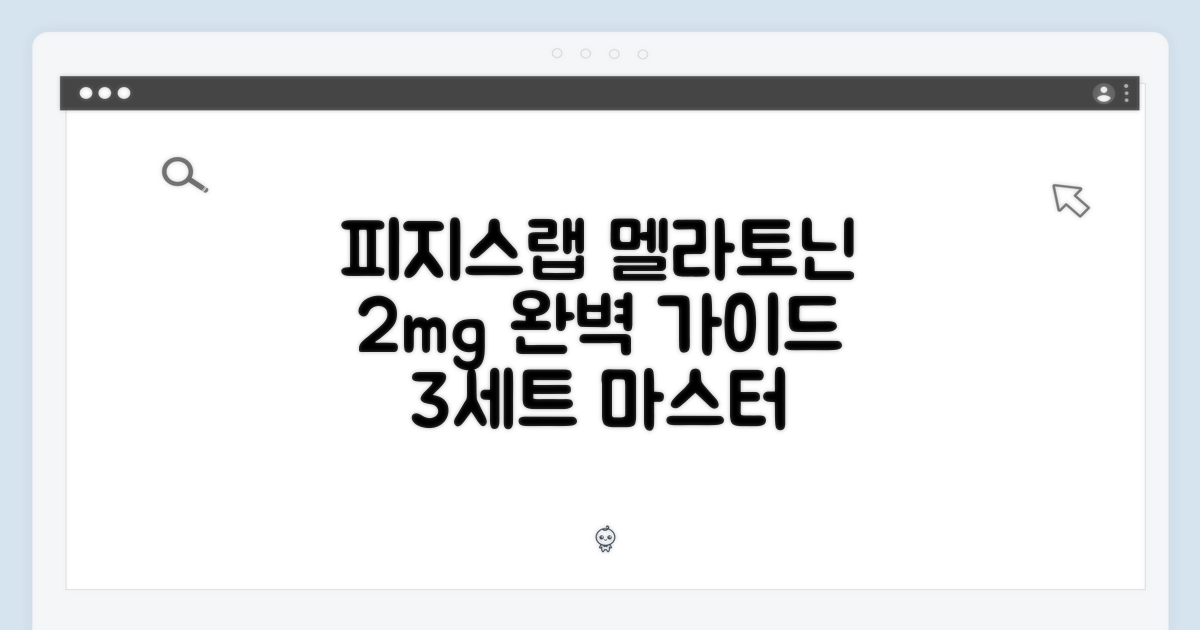 피지스랩 멜라토닌 2mg 마스터하기: 3세트 완벽 가이드