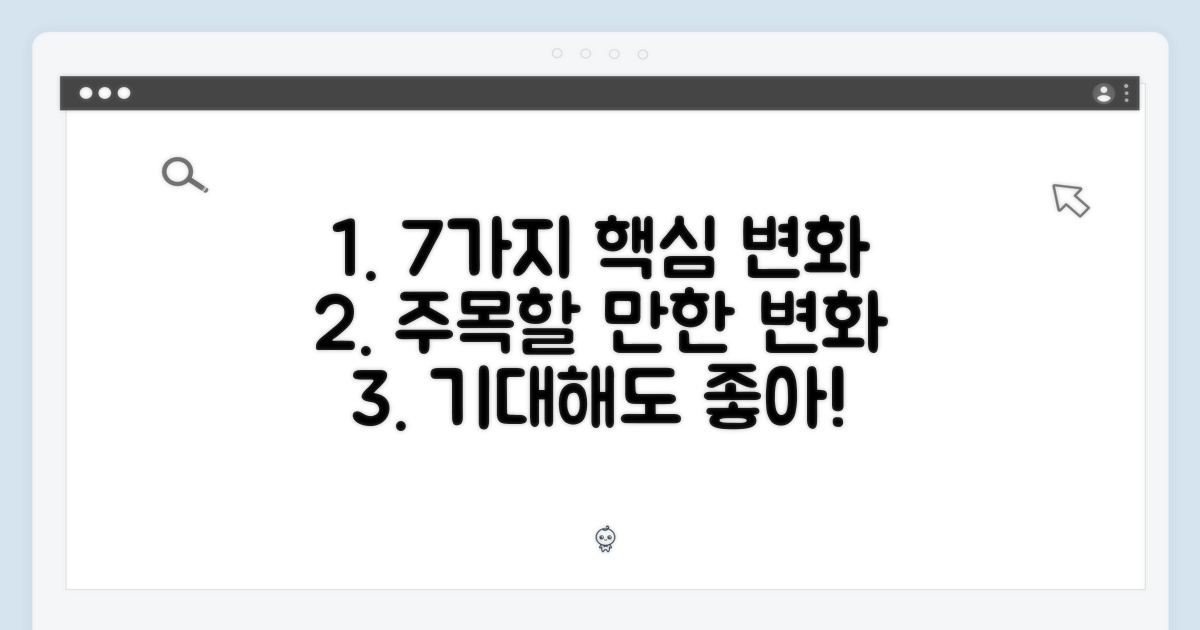 7가지 핵심 변화, 기대해도 좋을까?
