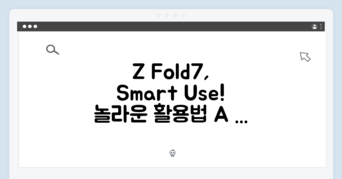 갤럭시Z폴드7, 활용법은?