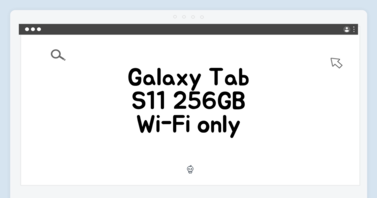 갤럭시탭 S11 256GB 그레이, WIFI 전용의 매력은?