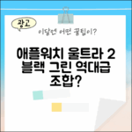애플워치 울트라 2 블랙, 다크 그린 알파인 루프 어떨까?