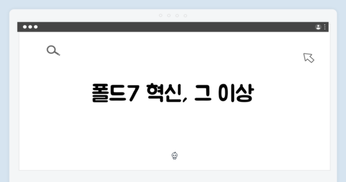 폴드7, 변화를 이끄는 혁신