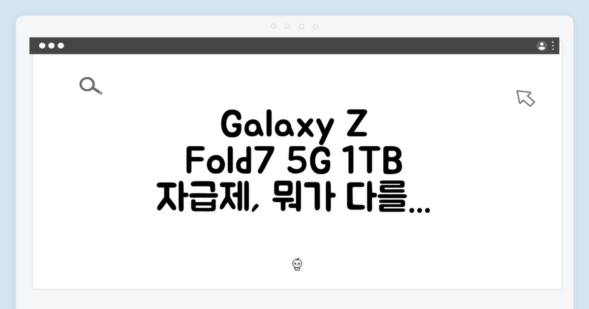 갤럭시 Z 폴드7 5G 1TB 자급제, 무엇이 다를까?