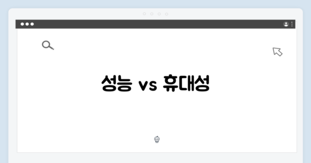 성능 vs 휴대성