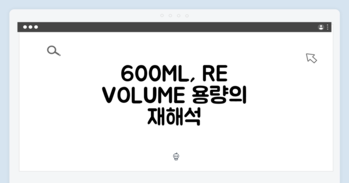 600ML, 용량의 재해석