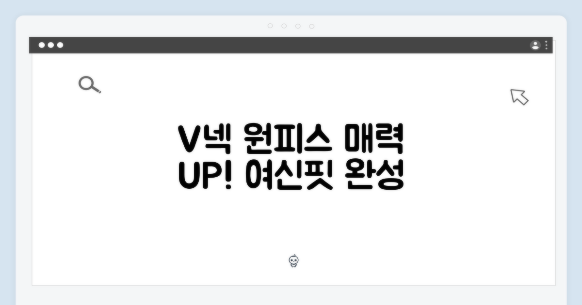 브이넥 원피스로 매력을 더하세요.