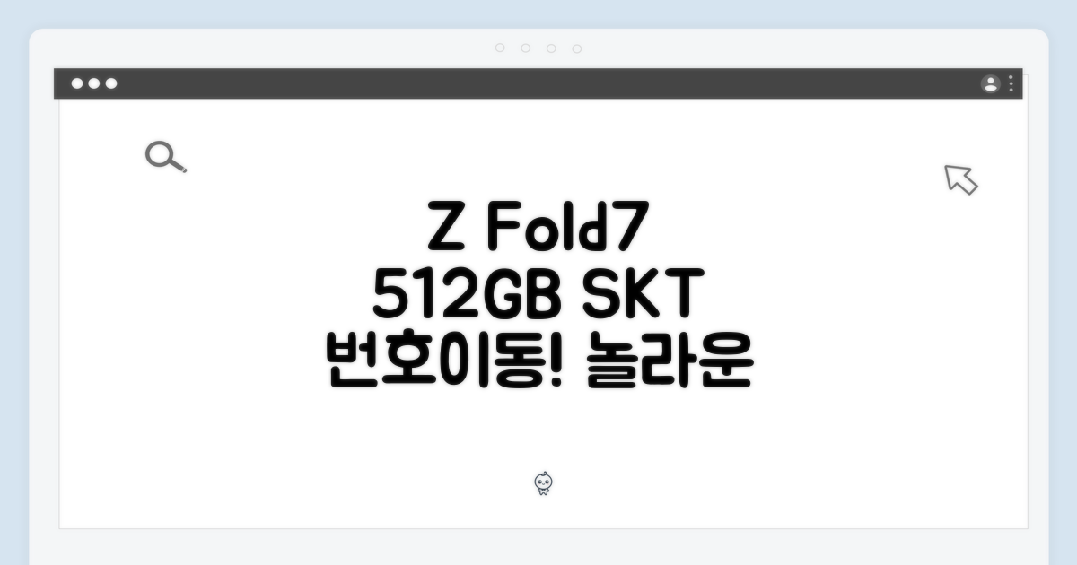 SKT 번호이동 갤럭시 Z Fold7 512GB, 놀라운 변신!
