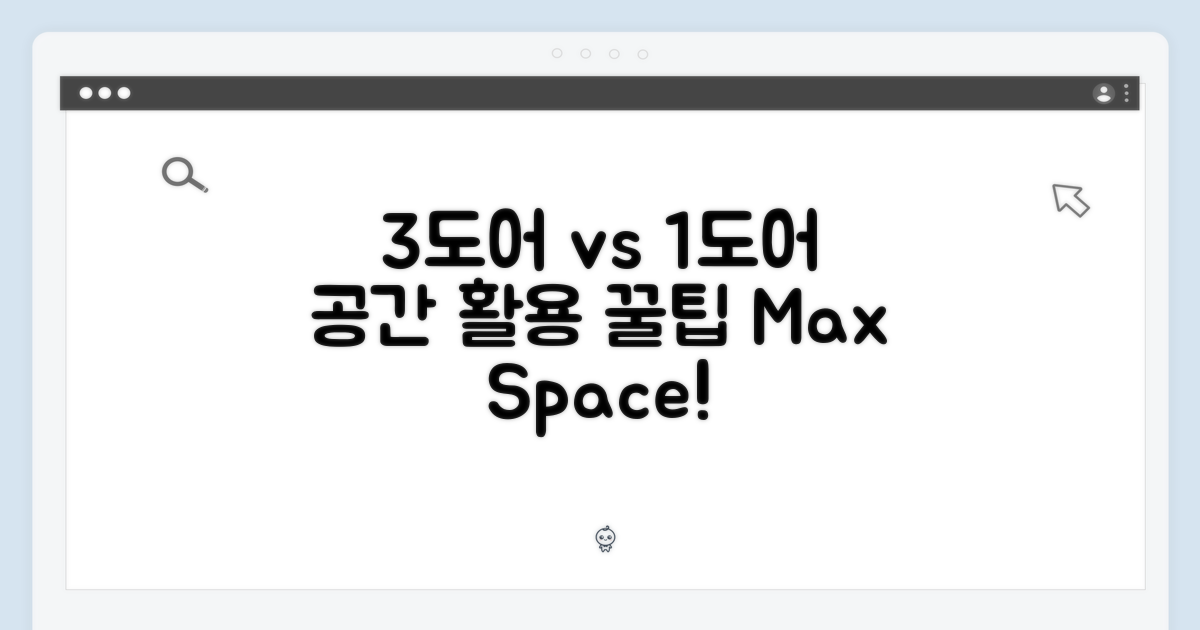 3도어 vs 1도어, 공간 활용