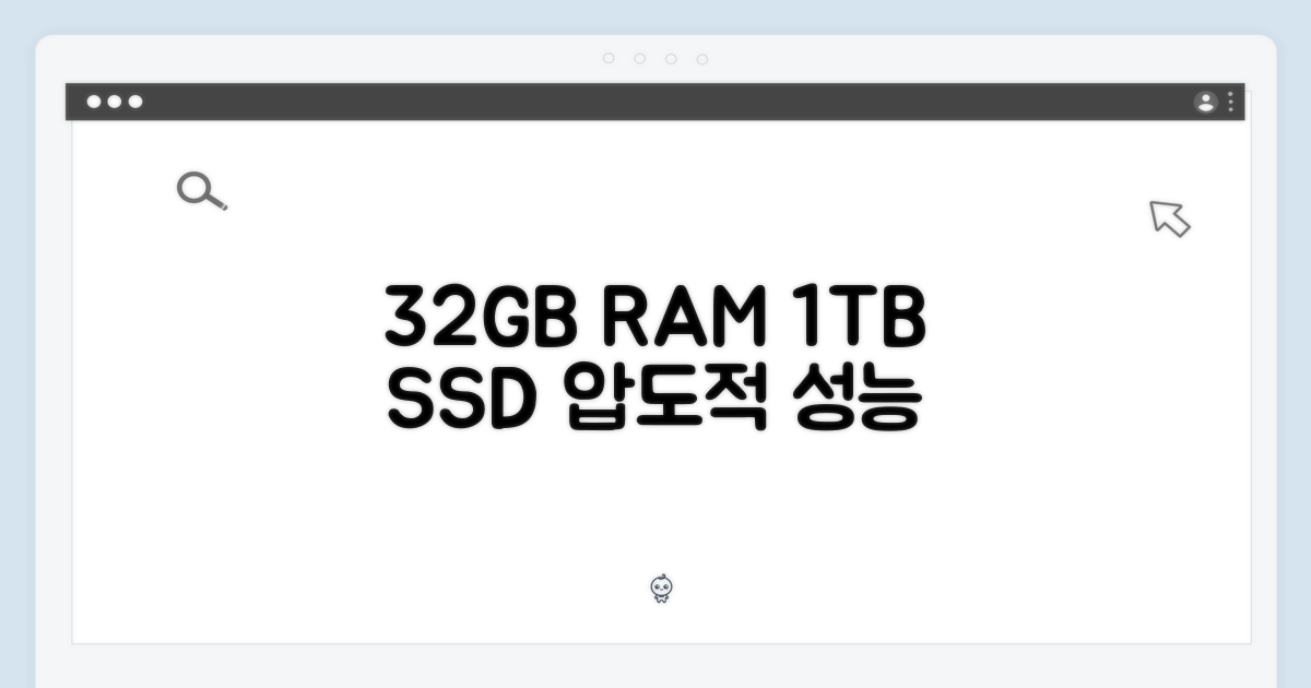 압도적 성능, 32GB RAM & 1TB SSD