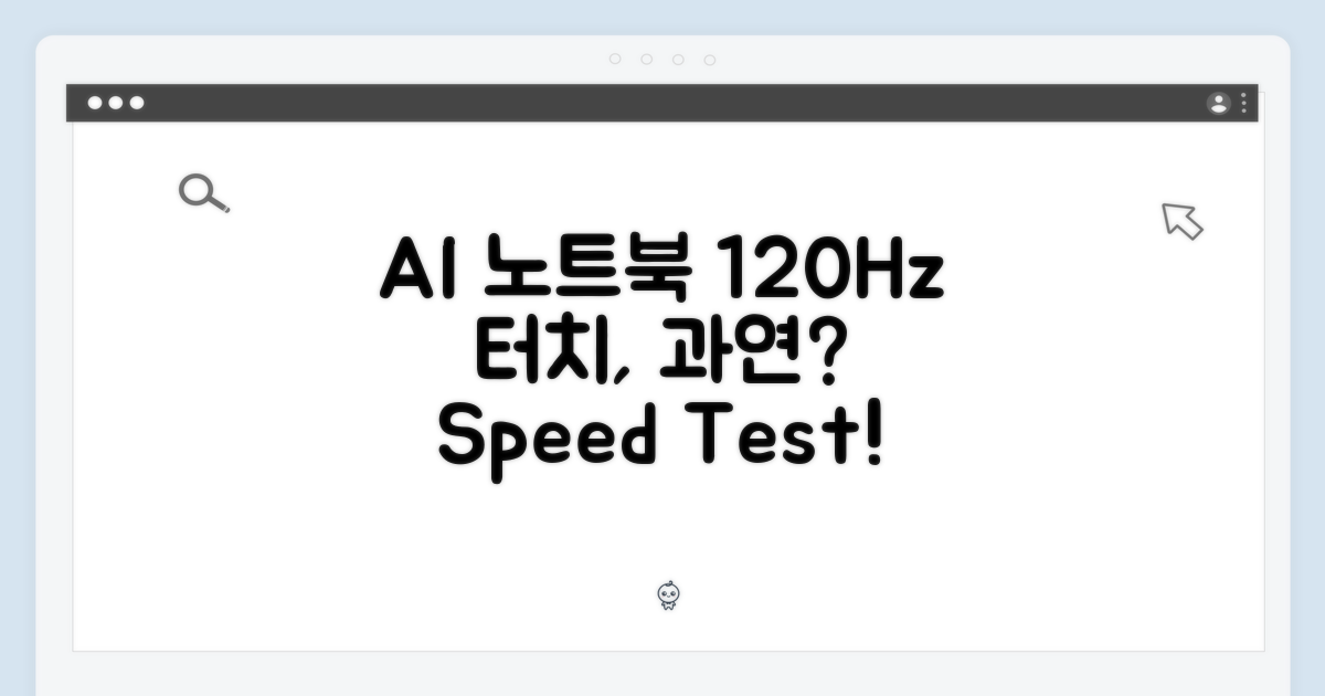 AI 노트북, 120Hz 터치 성능은?