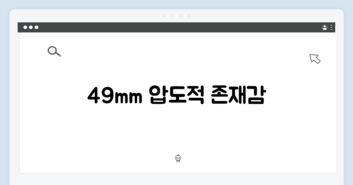 49mm 빅사이즈, 압도적 존재감