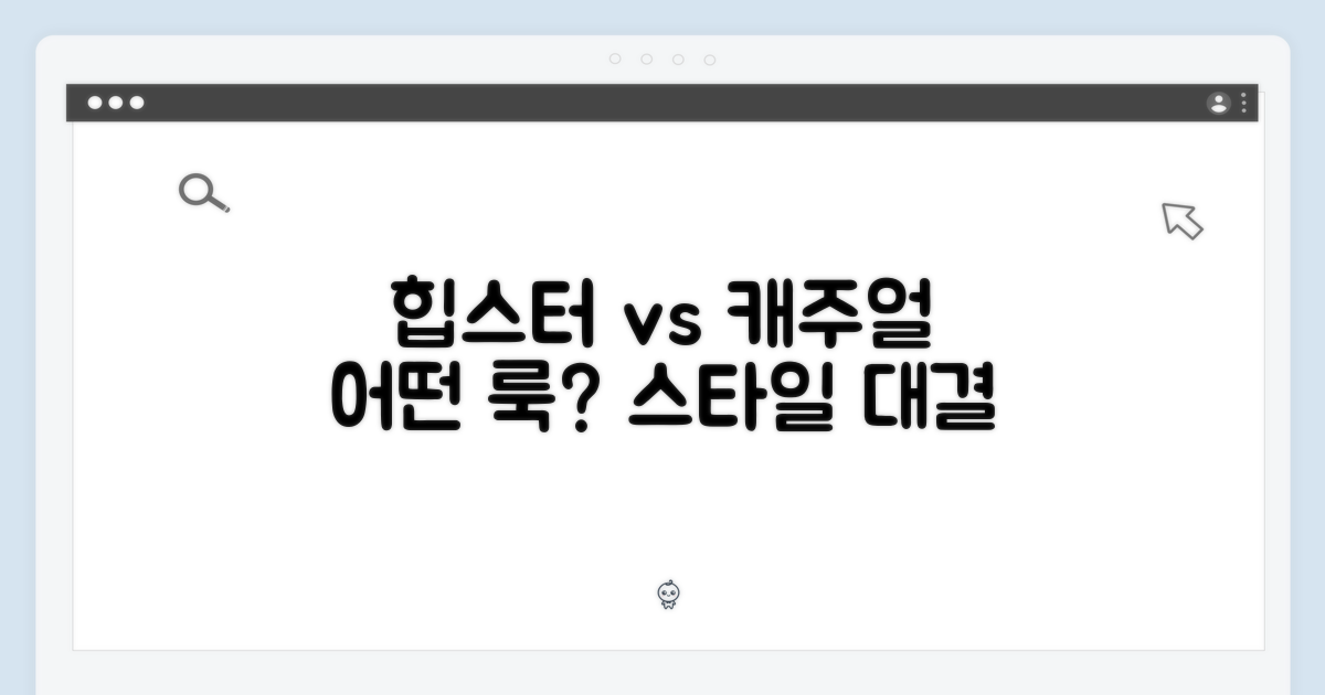 힙스터 vs 캐주얼 룩