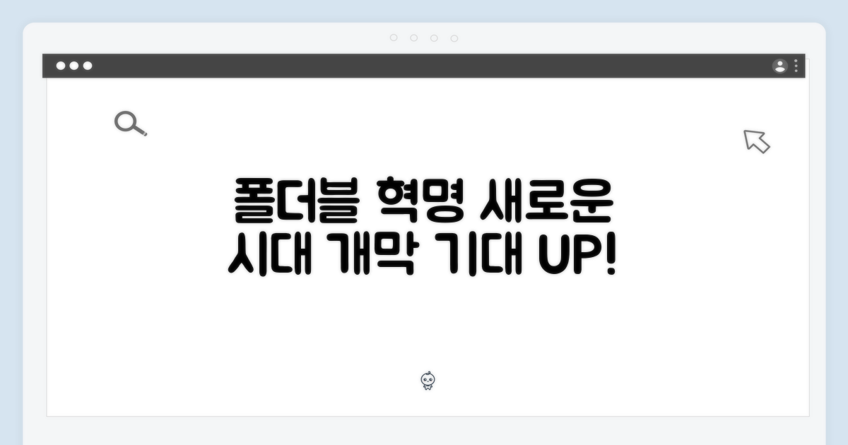 혁신적인 폴더블 기술 기대