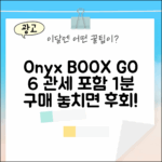 오닉스 BOOX GO 6: 관세포함 1분 구매 가이드