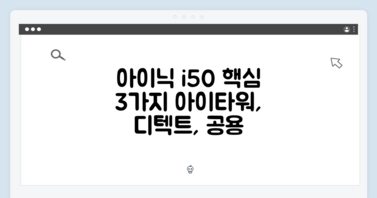 아이닉 i50 3가지 핵심: 아이타워, 디텍트, 공용 배터리