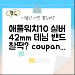 애플워치 10 실버 42mm, 데님 밴드 조합은?