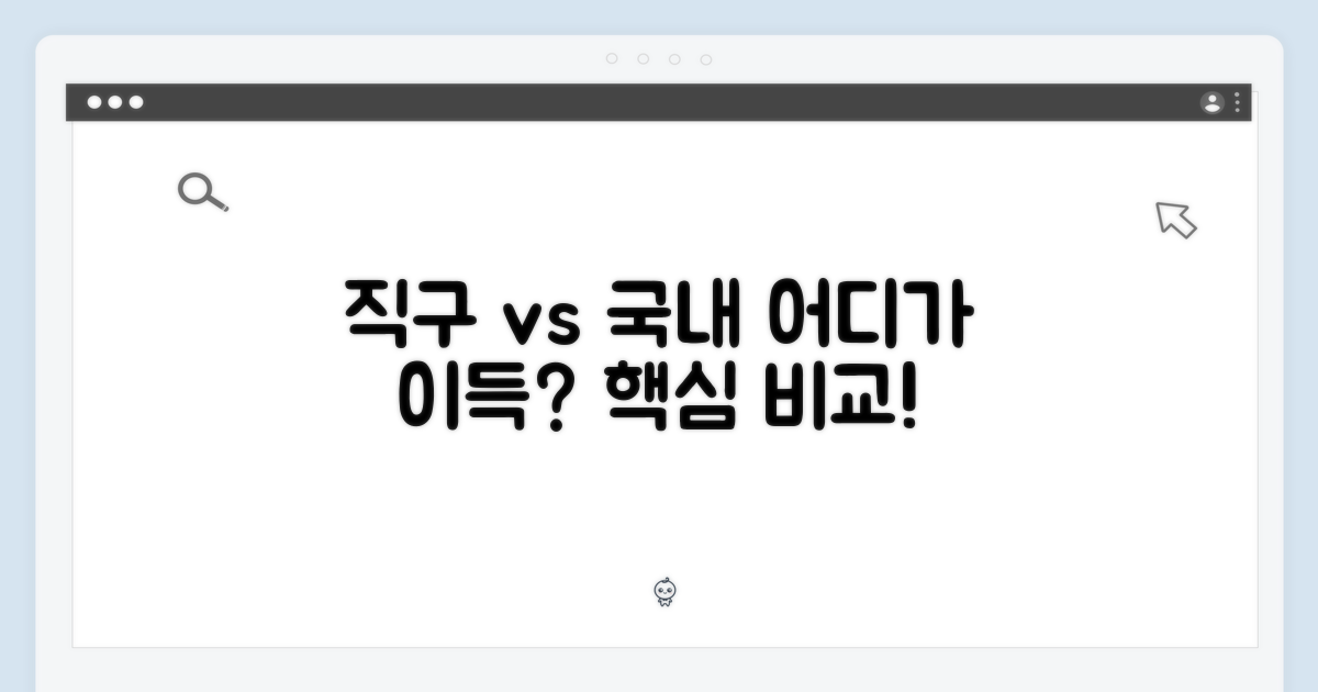 직구 vs 국내 구매: 선택 가이드