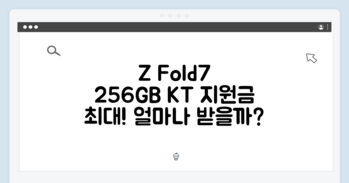 KT, Z Fold7 256GB 지원금 얼마나?
