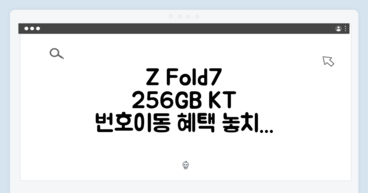 Z Fold7 256GB, KT 번호이동 혜택은?