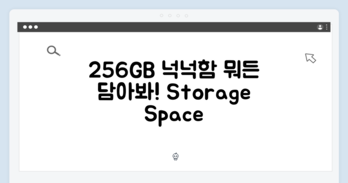 256GB 넉넉함, 무엇을 담을 수 있을까?