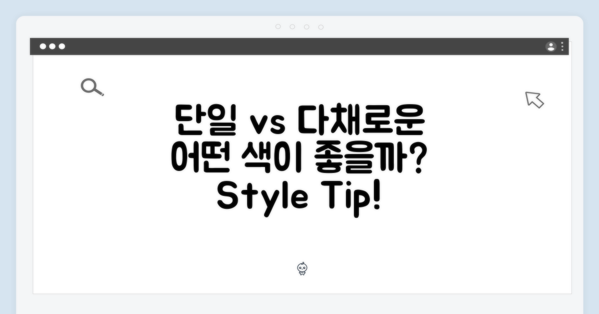 단일 vs 다채로운 색상