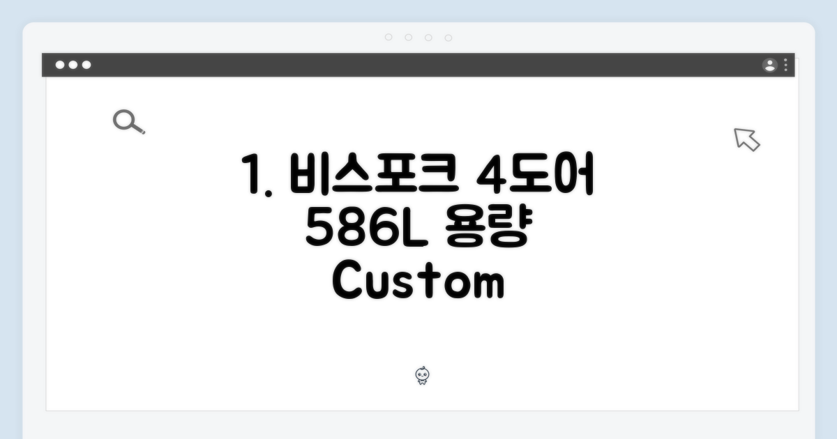 믿기지 않는 비스포크 4도어, 586L 맞춤 패널!