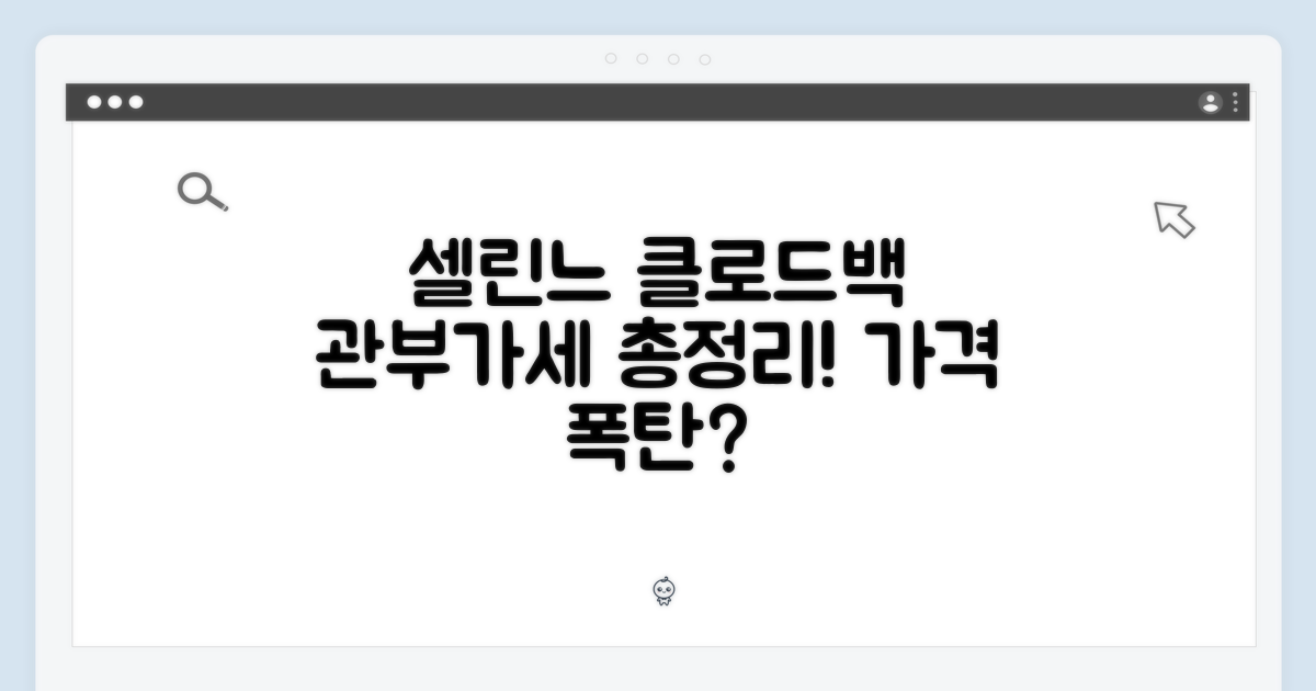 셀린느 클로드백, 관부가세는?
