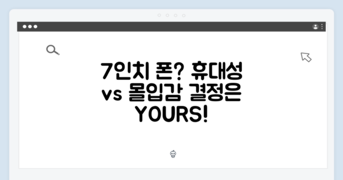 7인치, 휴대성 vs 몰입감